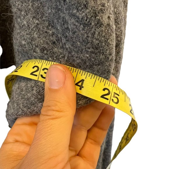 Madewell Walker Grey Merino Wool Alpaca Blend Open Front Cardigan Medium - Picture 8 of 8